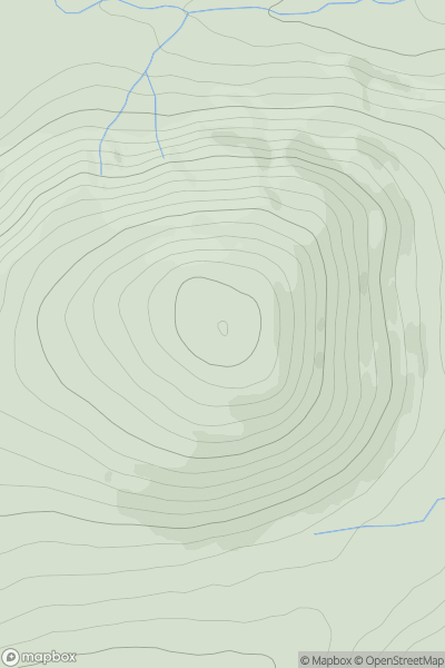 Thumbnail image for Carn Dearg [Glen Albyn and the Monadh Liath] [NN357948] showing contour plot for surrounding peak